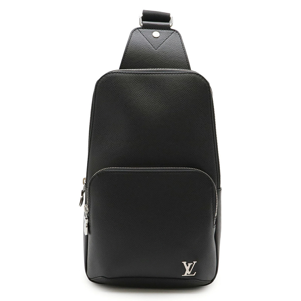 LOUIS VUITTON Taiga Avenue Sling Bag Body Shoulder Leather Noir Black